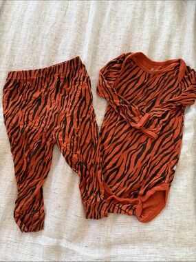 Kyte BABY Orange and Black Tiger Stripe Matching Set